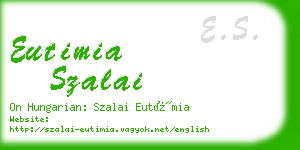 eutimia szalai business card